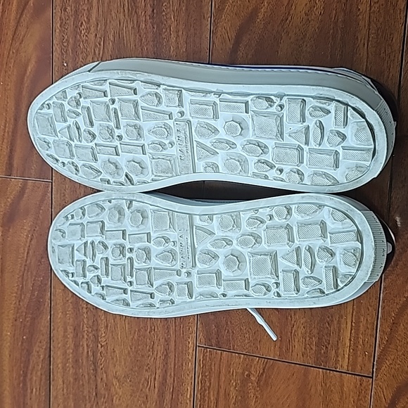 Maimai Edith Metallic Butterfly White Platform Leather Sneakers Sz 9 EUC - Picture 7 of 12